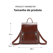 HWCHHJT-586 Bolsa feminina moda cera de óleo mochila de couro sintético Bolsa feminina moda cera de óleo mochila de couro sintético