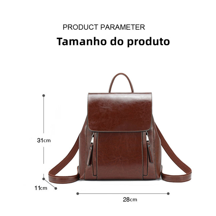 HWCHHJT-586 Bolsa feminina moda cera de óleo mochila de couro sintético Bolsa feminina moda cera de óleo mochila de couro sintético