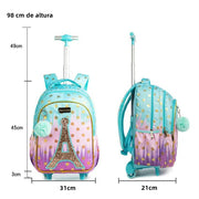 Trolley backpack CB12802 Mochila rodinha infantil